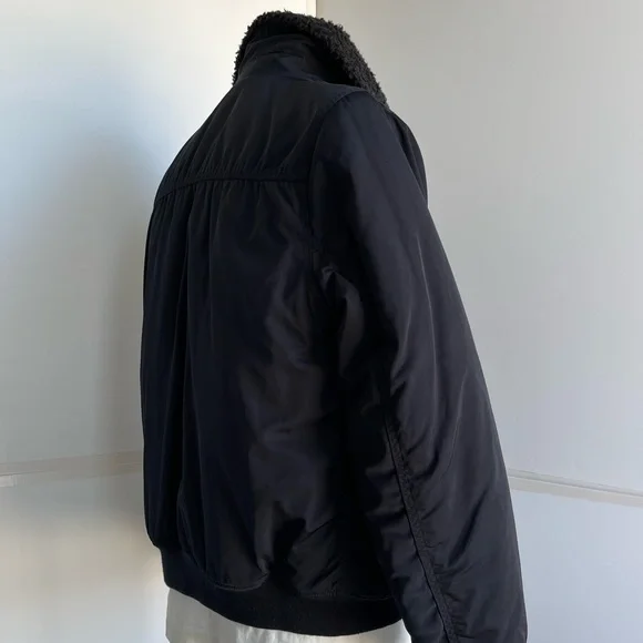 Gap men’s navy bomber jacket with sherpa collar - Picture 5 of 13